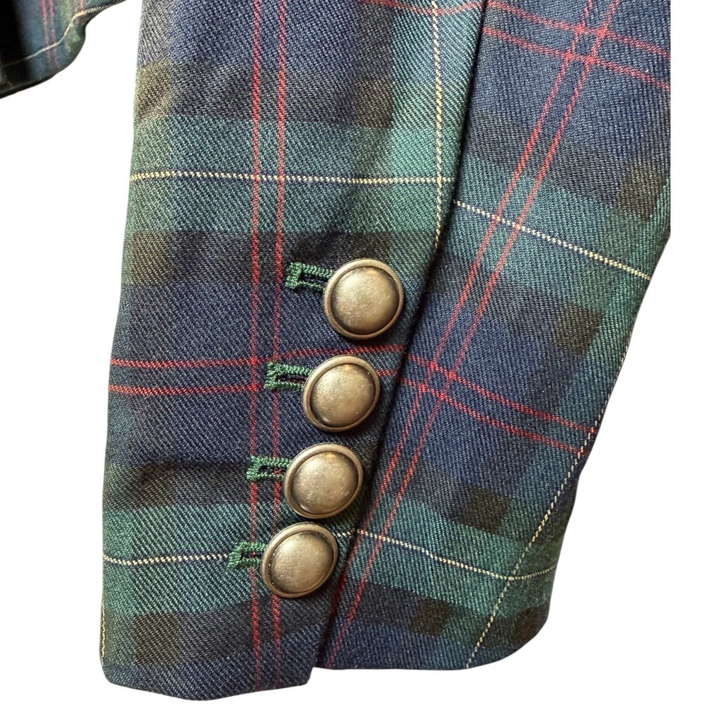 FORE Plaid Blazer Skort Set Dark Academia Preppy Tartan Preppy School Girl Small - Picture 8 of 14